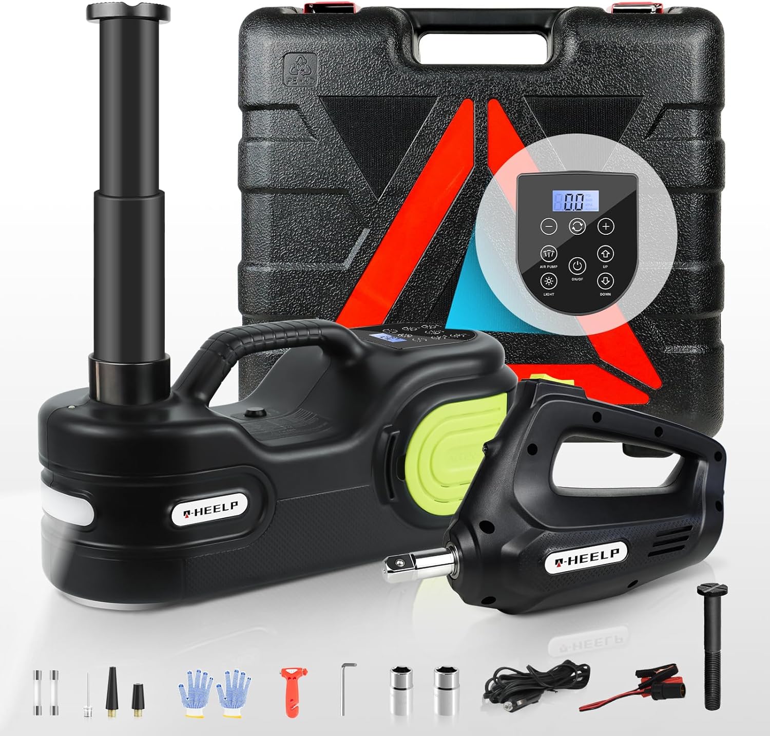 Electric Car Jack Kit 5Ton 12V Hydraulic Car Jack Lift