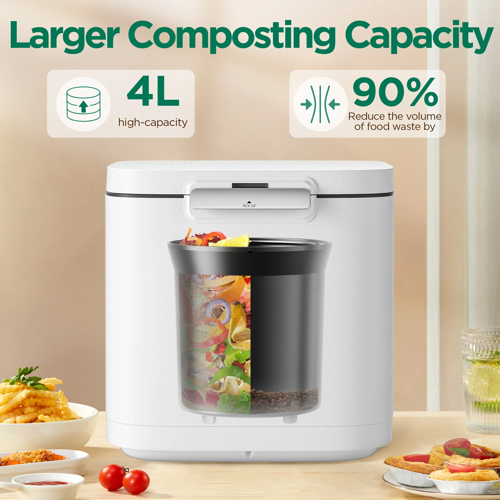 🌱 Smart Electric Kitchen Composter · 4L Large Capacity