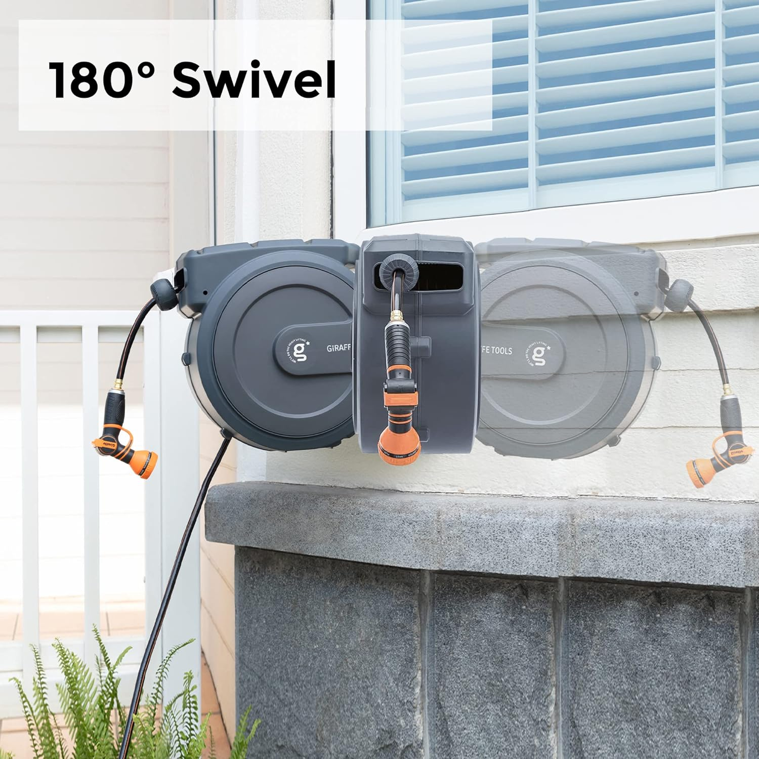 🔥[Clearance Sale]🔥Retractable Garden Hose Reel-5/8in-90ft