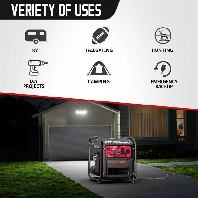 PowerSmart 4400-Watt RV Ready Open Frame Inverter Generator for Home Use,EPA Compliant MB5040A
