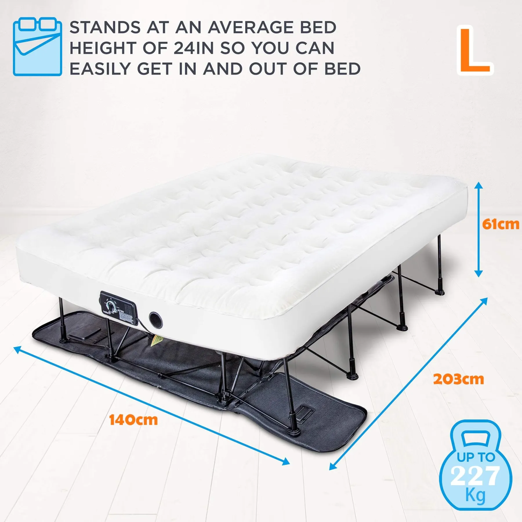 ⚡ Clearance sale🚀Fast, portable inflatable bed with stand 🛏️(🔥Buy two for free shipping).
