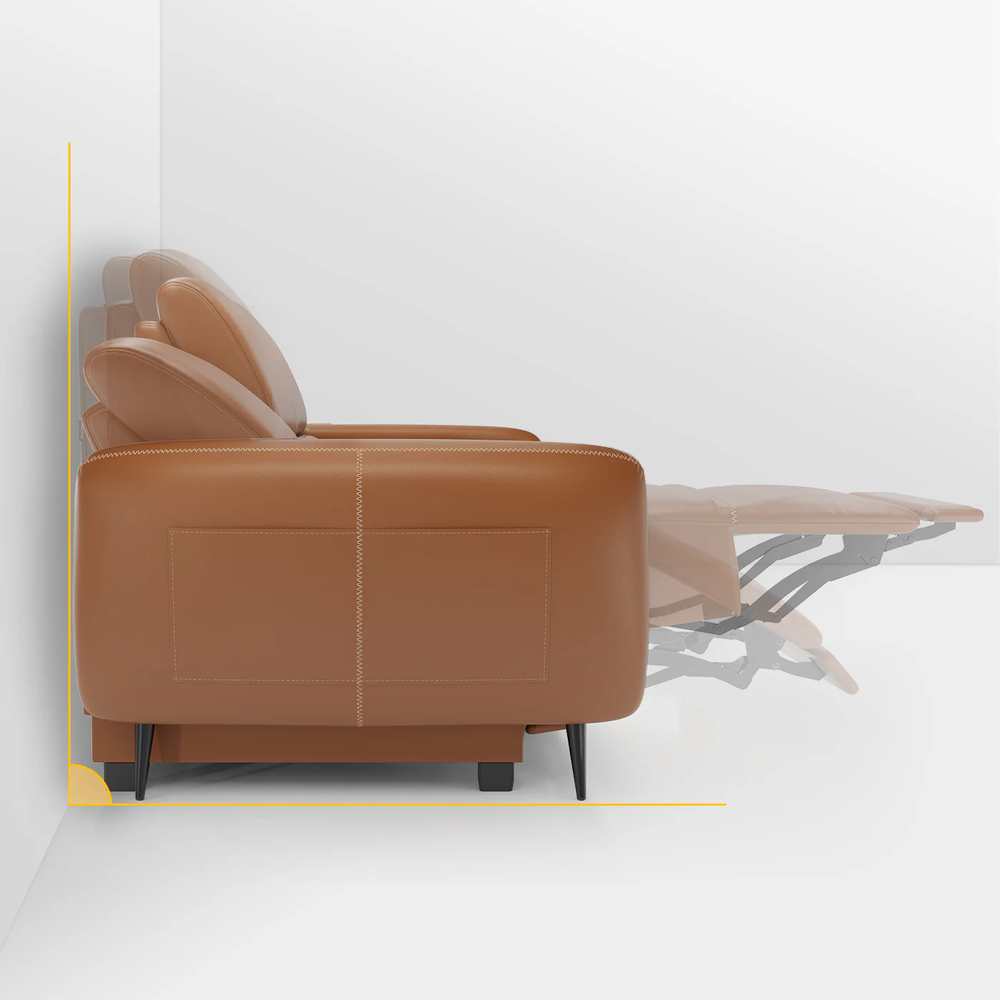 AeroStretch 3 Seater Power Zero Wall Recliner Sofa with Drop Down Table Tray