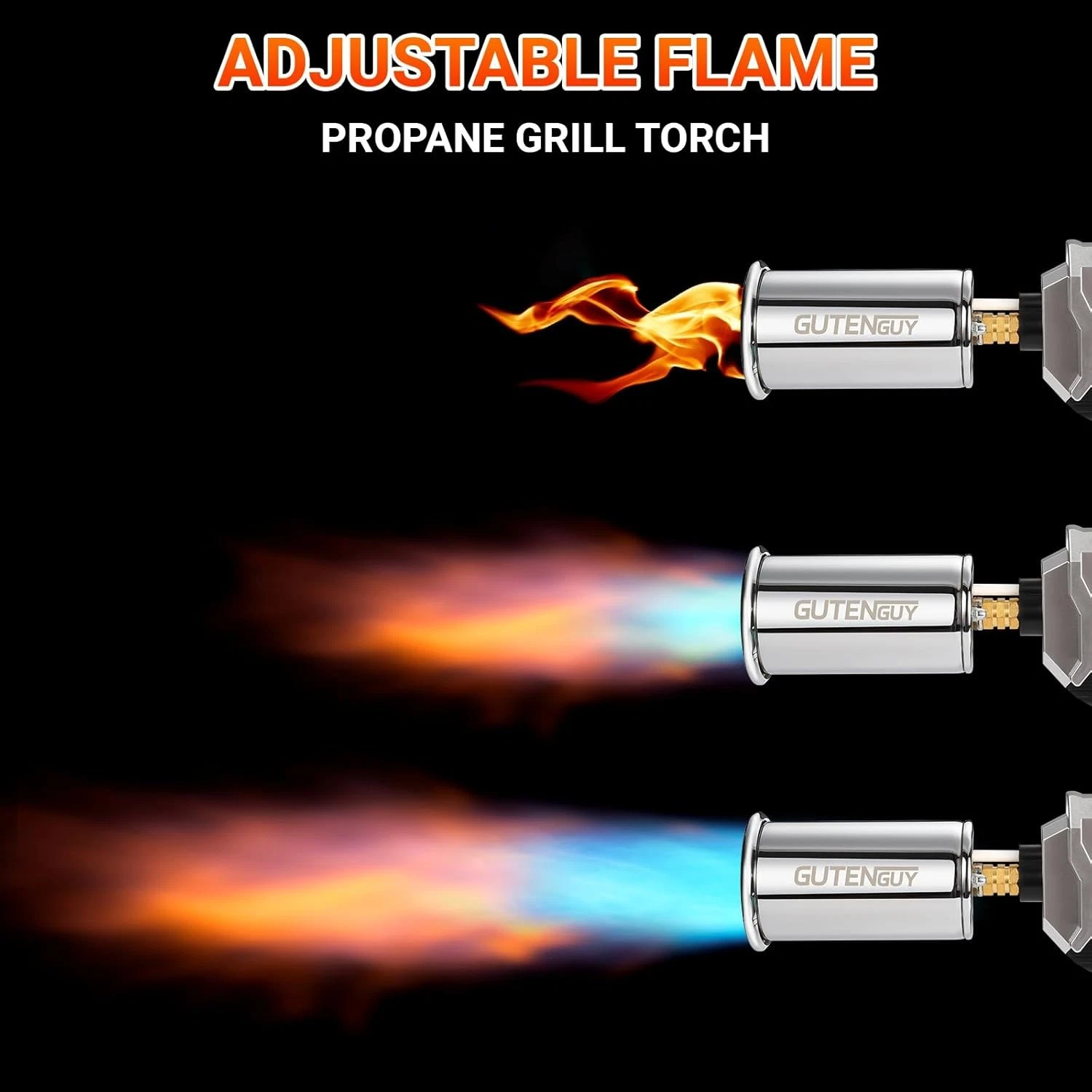 Powerful Propane Grill Torch Gun, Sous Vide With Adjustable Flame