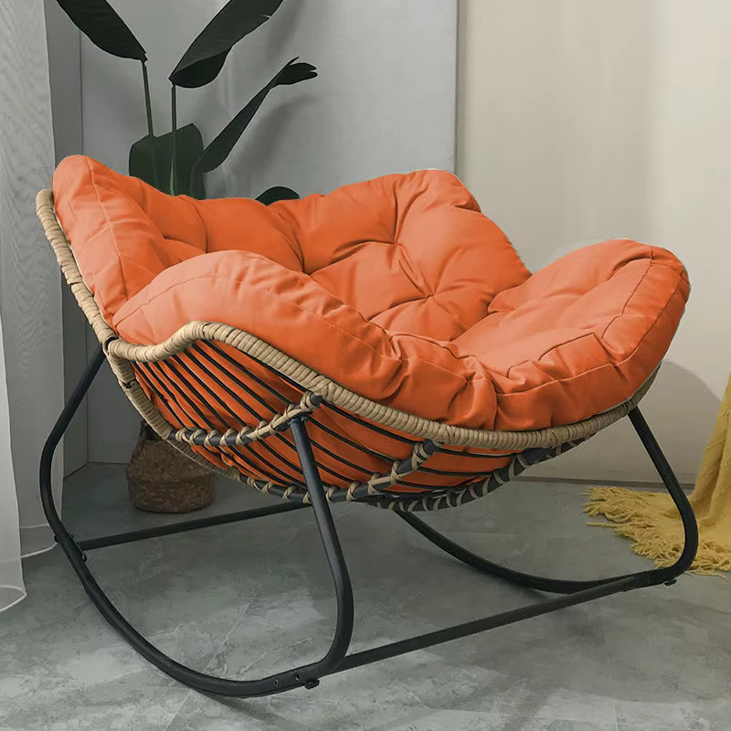Light Luxury Rattan Rocking Chair Can Sit