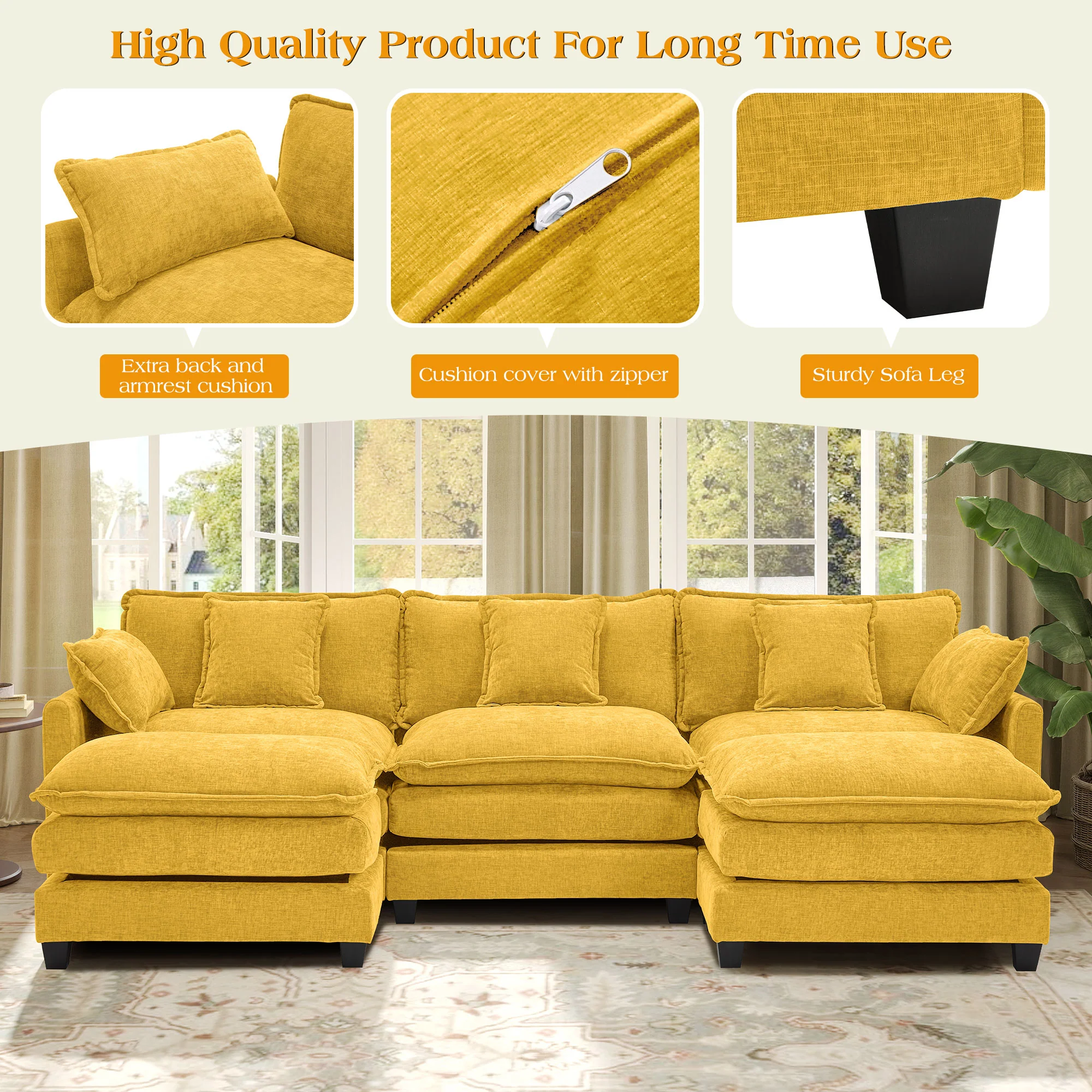 Luxury Thickened Cushion Modular Sofa