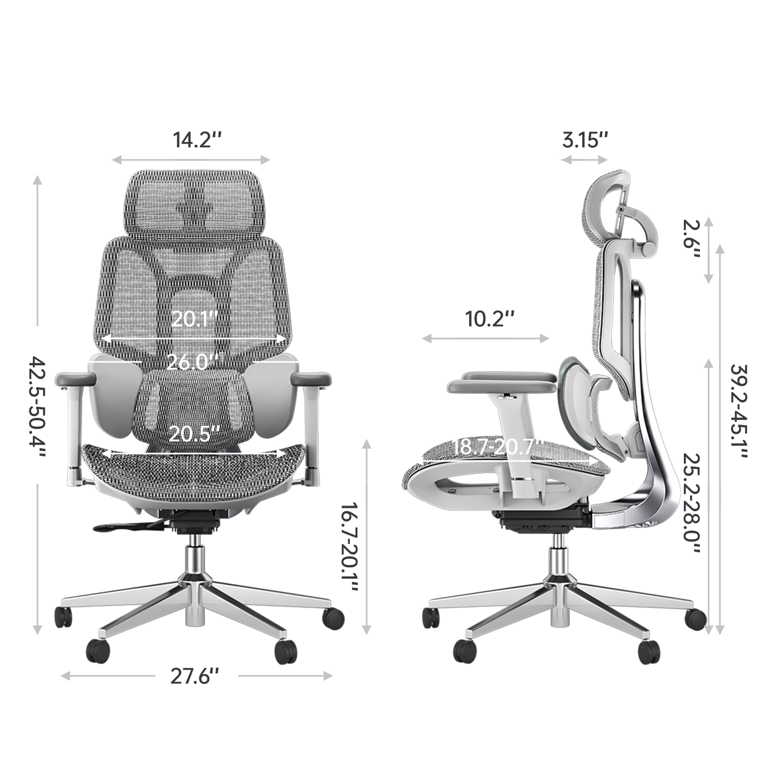 Pro Ergonomic Chair with Footrest