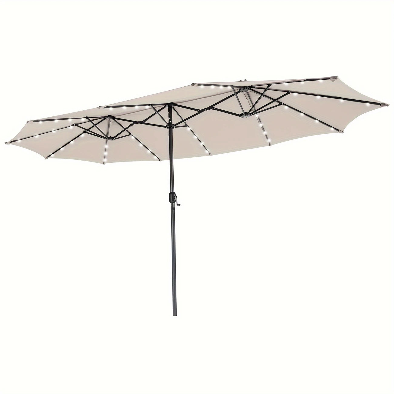 🔥Last day 49% discount- Solar LED Patio Double-Sided Umbrella