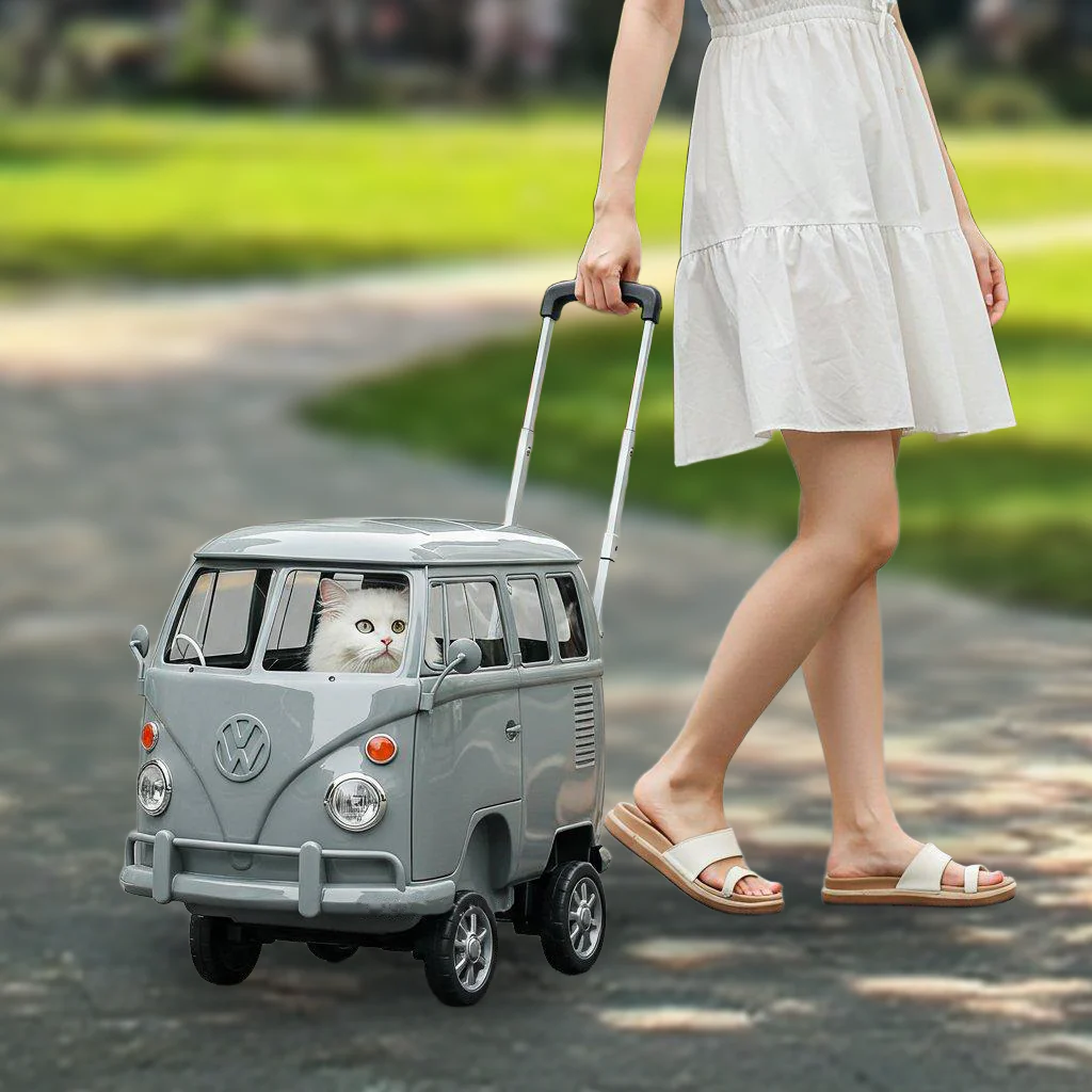 Volkswagen Bus Shaped Pet Trolley Bag