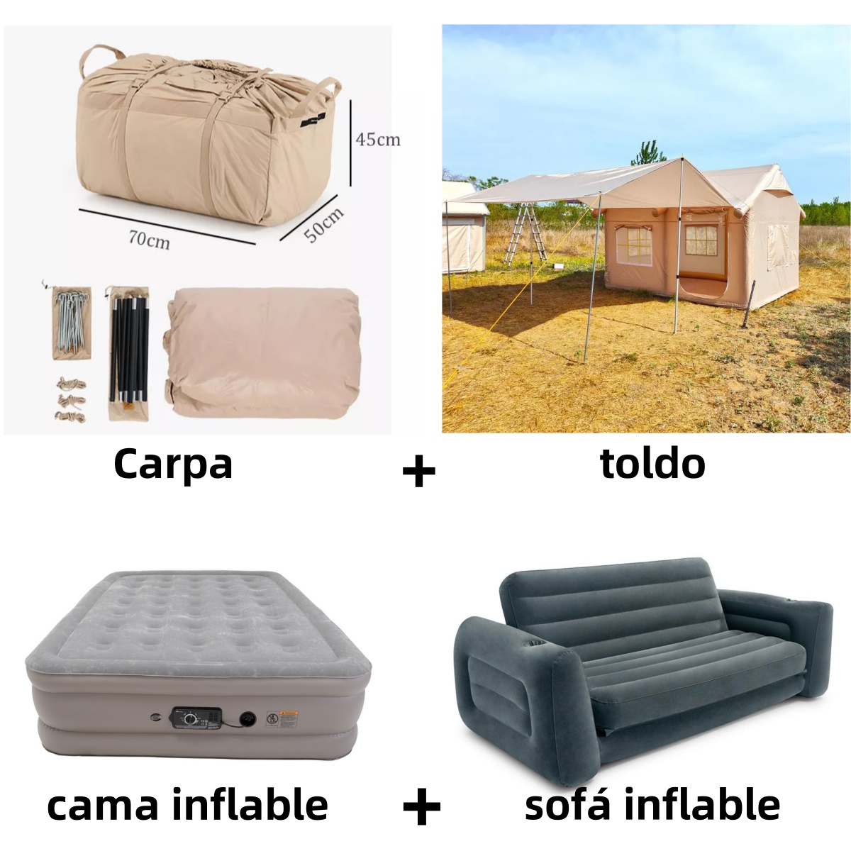 🎉⚡Clearance Sale⚡Waterproof Light Weight Oxford Cloth Automatic Inflatable Tent With Camping Equipment