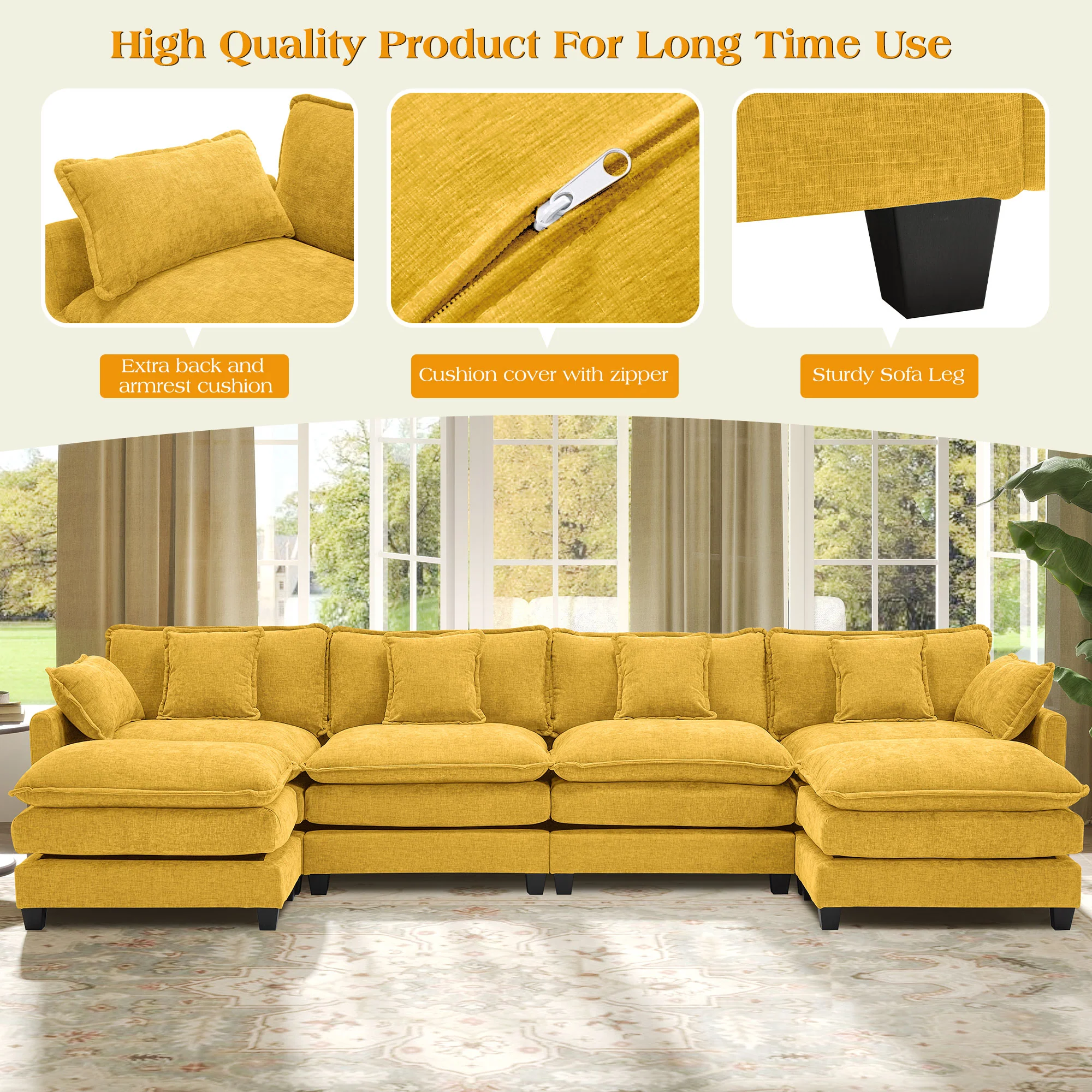 Luxury Thickened Cushion Modular Sofa