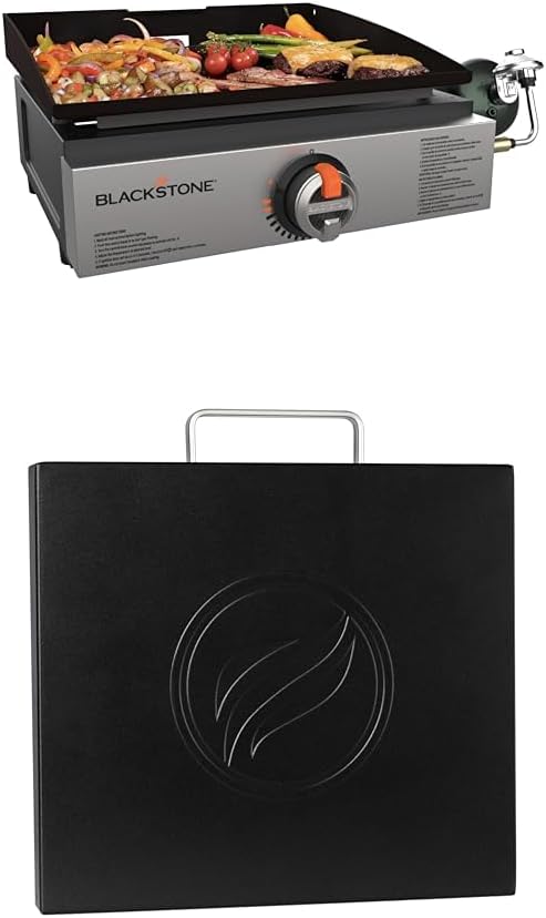 Stainless Steel Propane Gas Portable, Flat Top Griddle Frill Station for Kitchen, Camping, Outdoor, Tailgating, Tabletop, Countertop – Heavy Duty & 12, 000 BTUs, 17 Inch