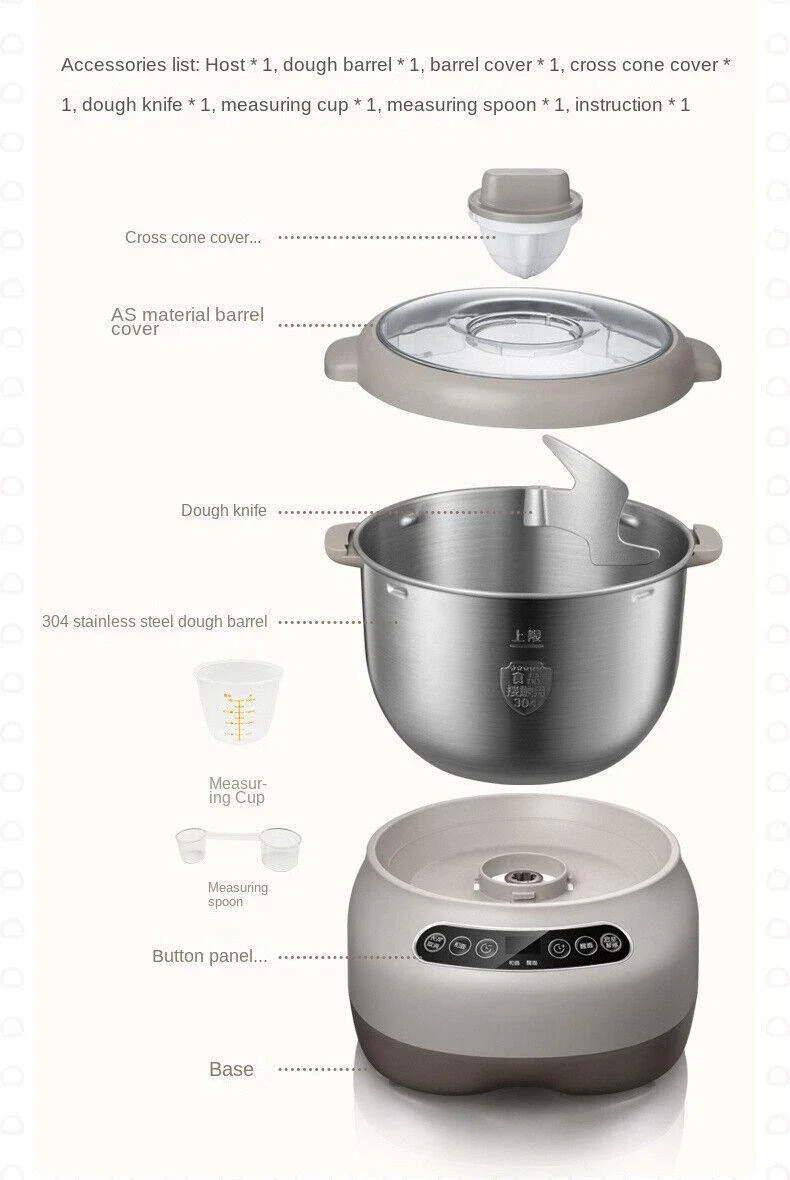 7L Bread Dough Maker Pro – Automatic Kneading & Fermentation Machine with Timer