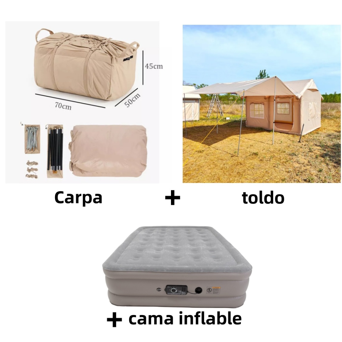 🎉⚡Clearance Sale⚡Waterproof Light Weight Oxford Cloth Automatic Inflatable Tent With Camping Equipment