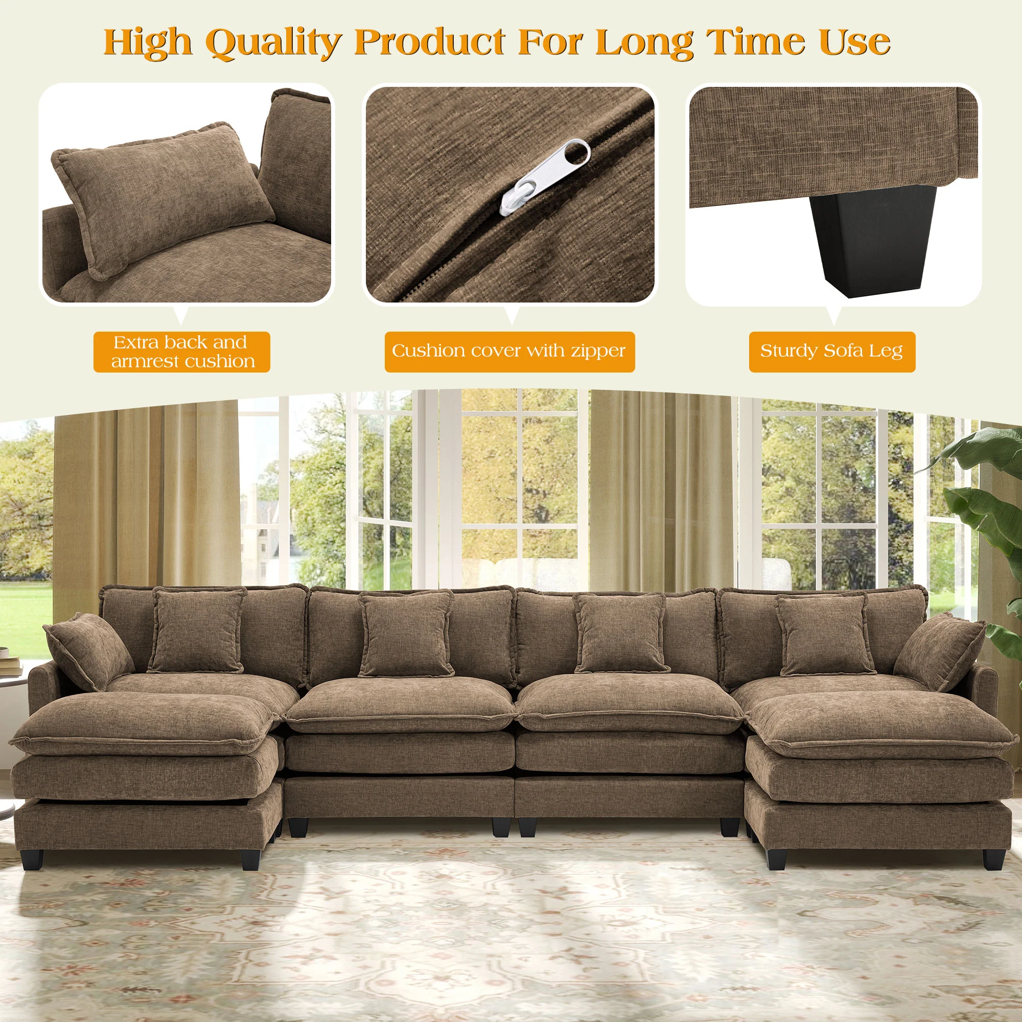 Luxury Thickened Cushion Modular Sofa