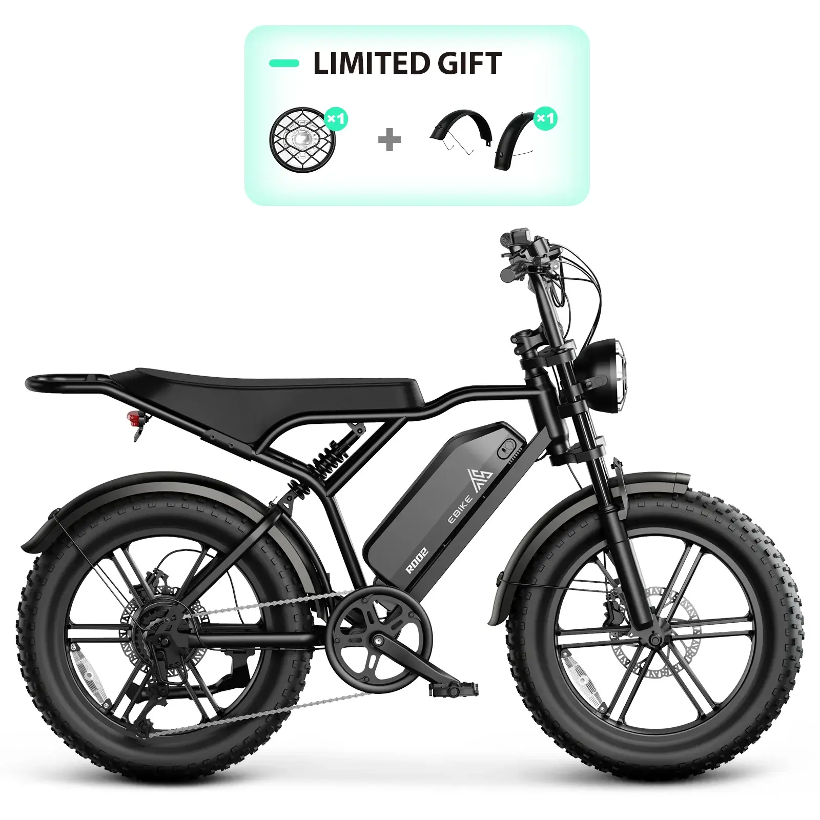 Full Suspension Moped-style Electric Bike