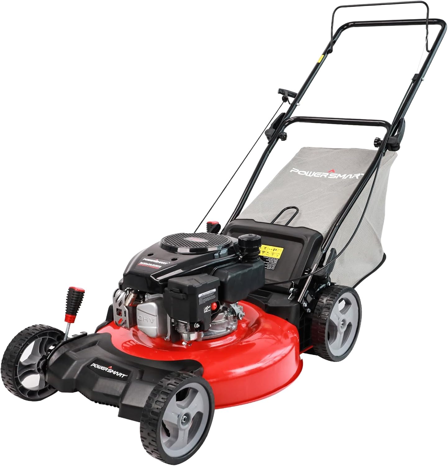 Gas Lawn Mower 21-Inch 144cc OHV Engine 3-in-1 Push Mower with Bagging