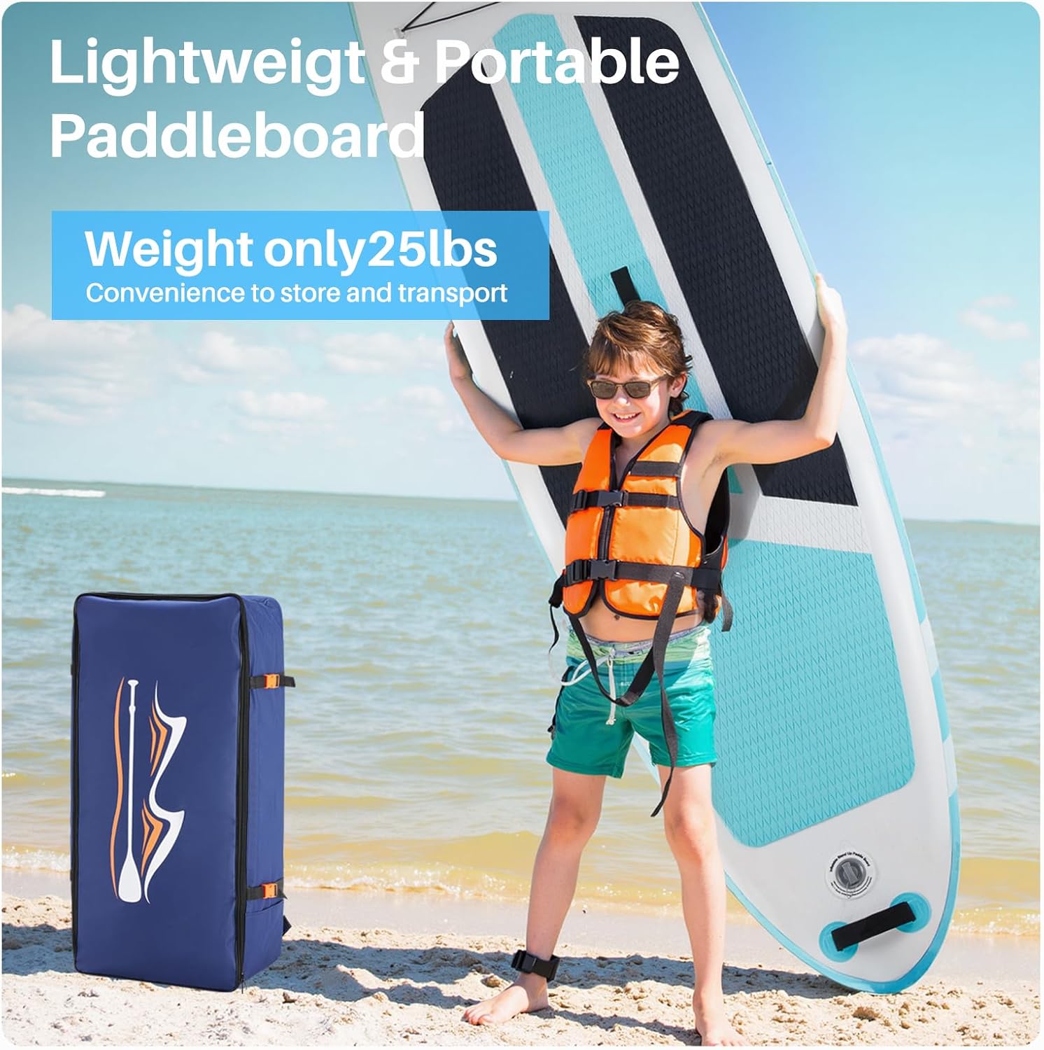 Inflatable Stand Up Paddle Board with Premium SUP Paddleboard Accessories, 10'6