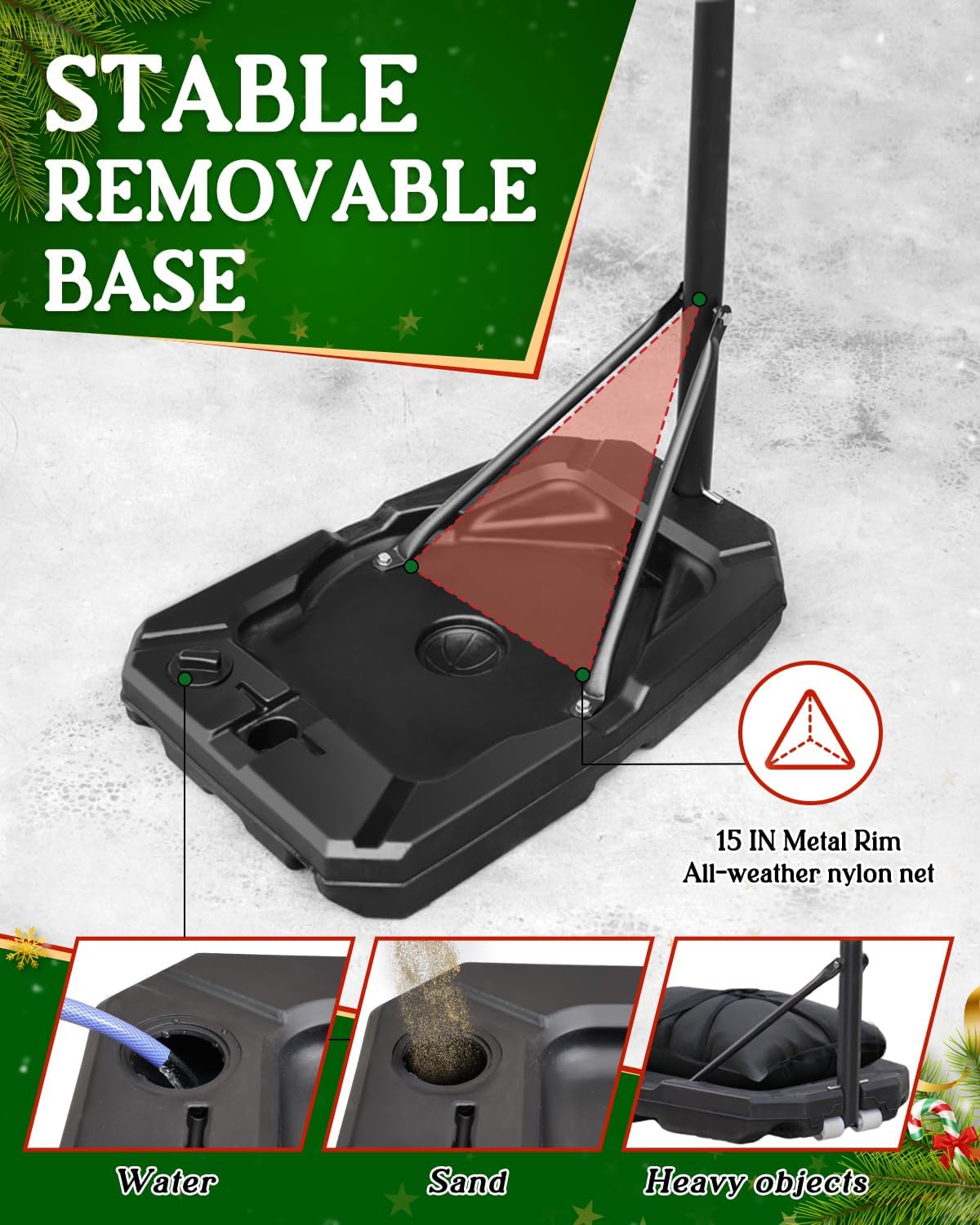 Kids Basketball Hoop Outdoor 3.2-7.2ft Adjustable, Portable Basketball Hoop & Goals for Kids/Teens/Youth in Pool/Backyard/Driveway/Indoor, 29 Inch Shatterproof Backboard and Enlarged Base