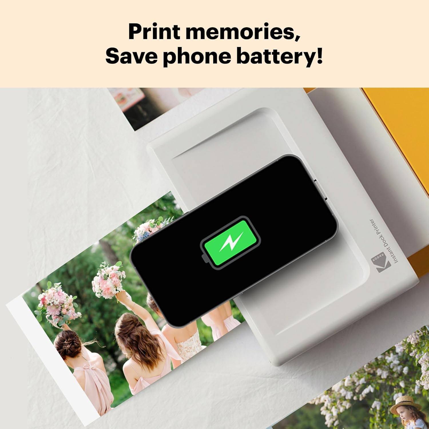 Instant Photo Printer (4x6 inches) + 90 Sheets Gift Bundle