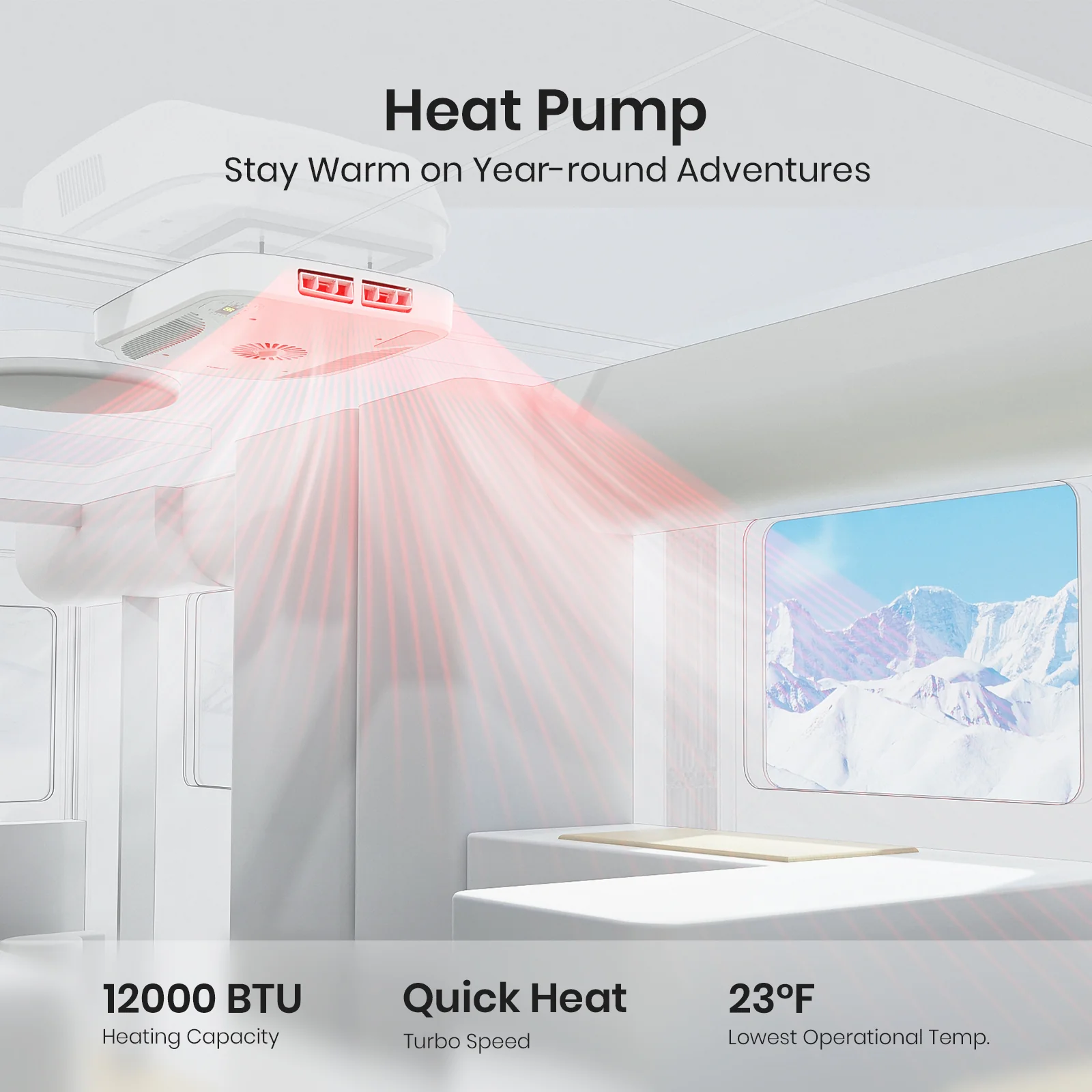 15,000 BTU RV Air Conditioner with Heat Pump