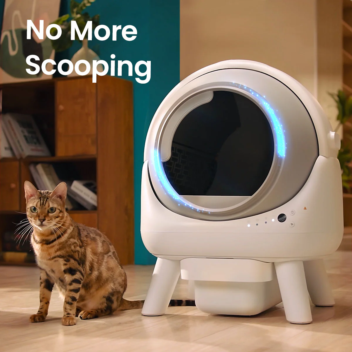 [🔥Father's Day Offer] with Wide Opening Self Cleaning Litter Box