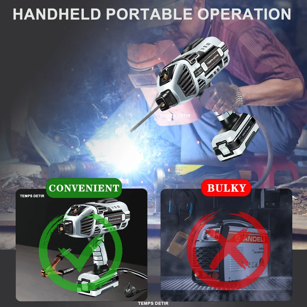 ❄🎄New Year's Special 2025⛄🔔4600W 110V±15% Handheld Arc Welder Home Electric Welder Fully Automatic Smart Welder With Toolbox/Welding Mask/Steel Brush