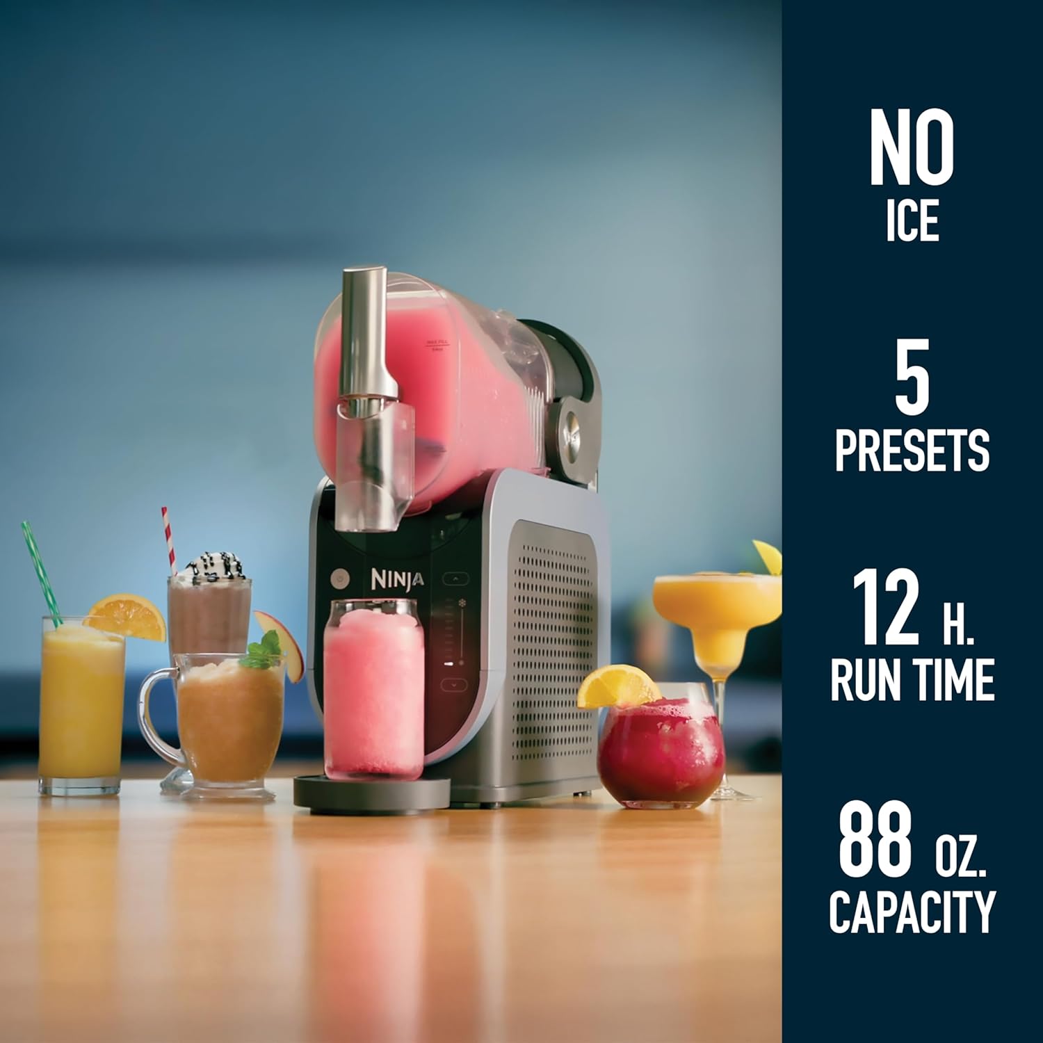 Professional Frozen Drink Maker with RapidChill Technology, 88 oz. Frozen Drink & Slushie Machine, 5 Preset Programs, Frozen Margaritas, Frappés, and More, Orange Mango, FS301OR