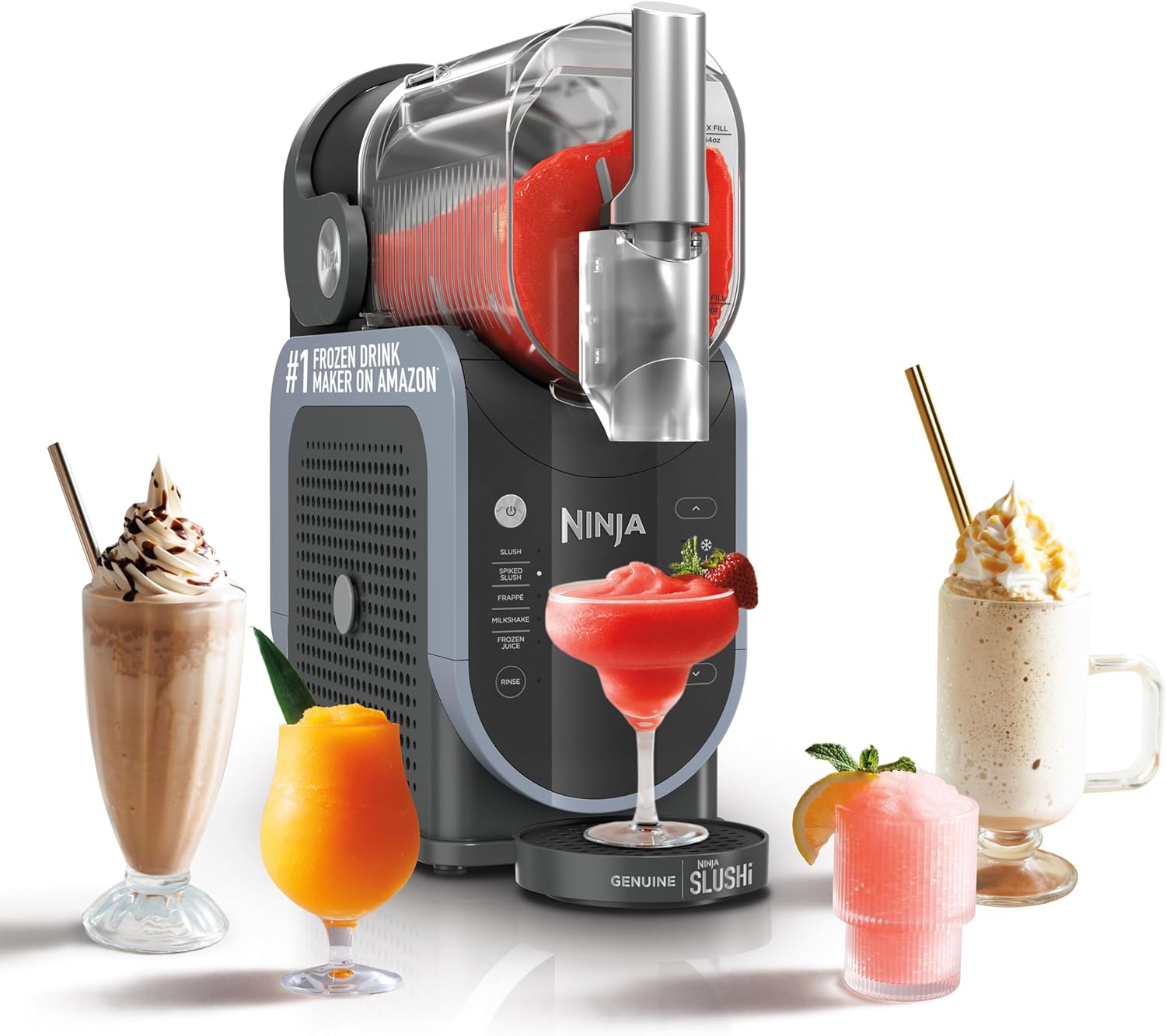 Professional Frozen Drink Maker with RapidChill Technology, 88 oz. Frozen Drink & Slushie Machine, 5 Preset Programs, Frozen Margaritas, Frappés, and More, Orange Mango, FS301OR