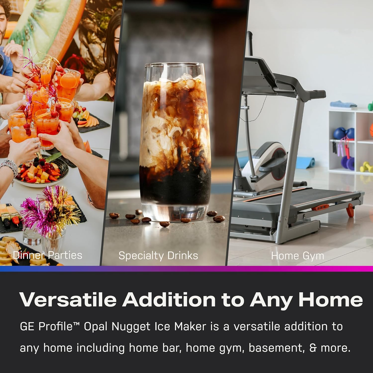 2.0 with 0.75 Gallon Tank, Chewable Crunchable Countertop Nugget Ice Maker, Scoop included, 38 lbs in 24 hours, Pellet Ice Machine with WiFi & Smart Connected, Black Stainless Steel